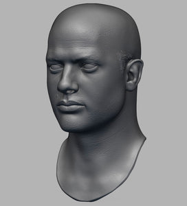 Rick O'Connell Bald with Neck 1/6th Head Sculpt