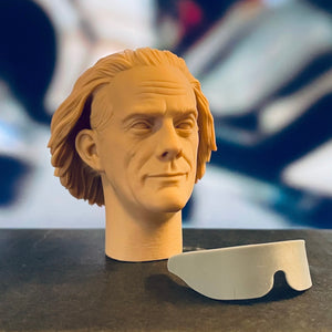 BTTF 2 Roads Doc with Glasses 1/6 - Sculpted Hair