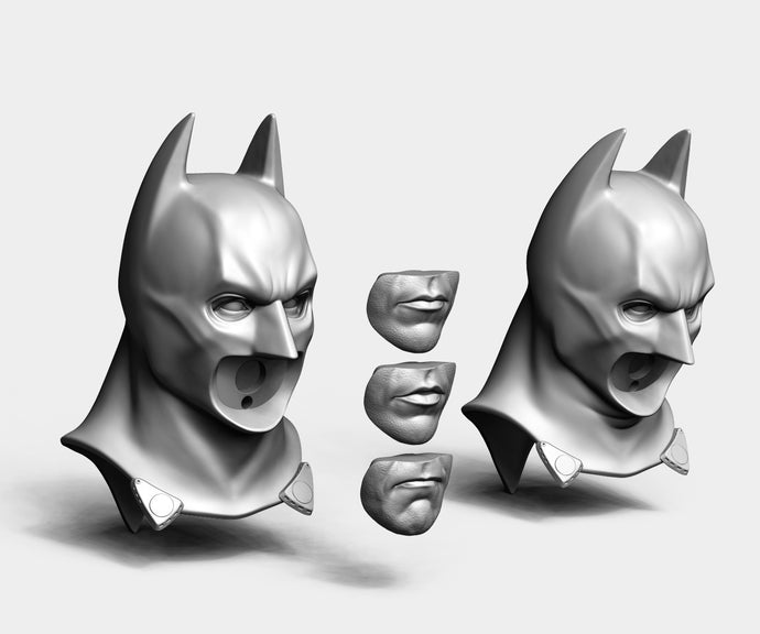 Hero Cowl & Fighting Cowl with 1 set of expression faceplates