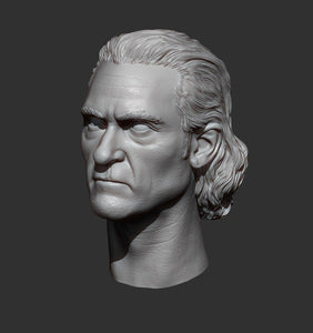 JPJ Serious Sculpted Hair 1/6 Head Sculpt