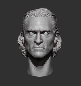 JPJ Serious Sculpted Hair 1/6 Head Sculpt