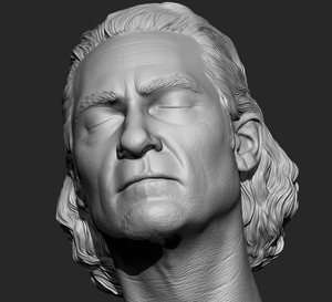 JPJ Haired Sad Dance 1/6 Head Sculpt