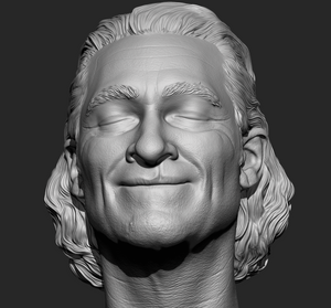 JPJ Haired Happy Dance 1/6 Head Sculpt