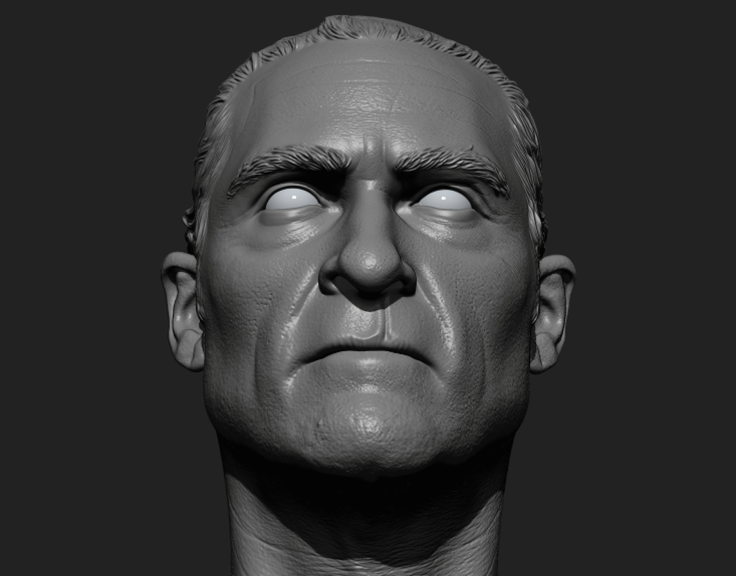 JPJ Serious Bald 1/6 Head Sculpt