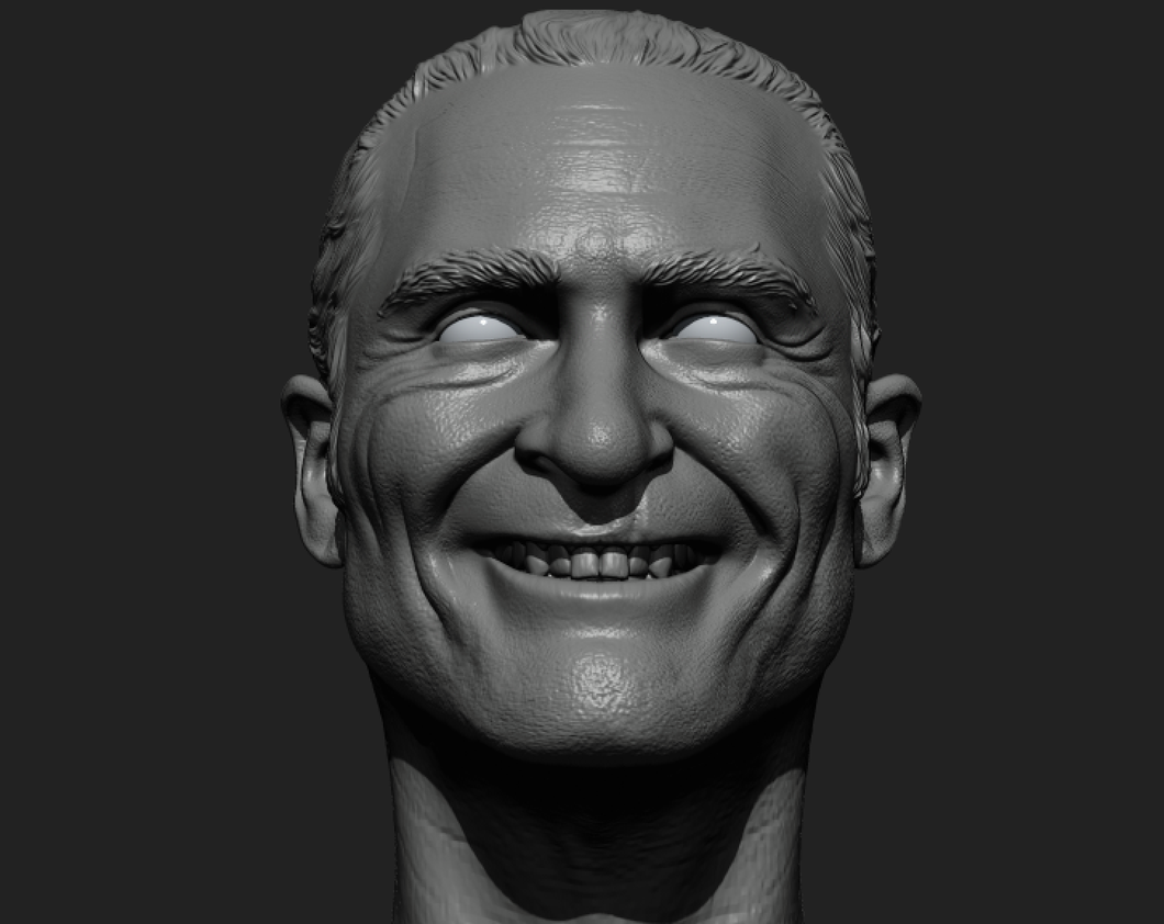 JPJ Smile Bald 1/6 Head Sculpt